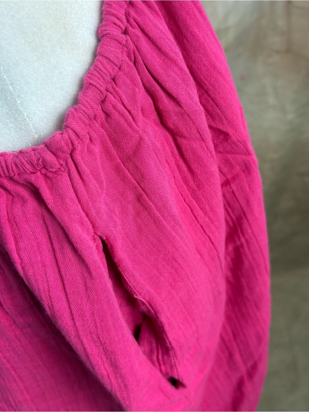 NEW Mara Hoffman Laila Vibrant Gauze Pink Halter Cutout - Picture 7 of 11